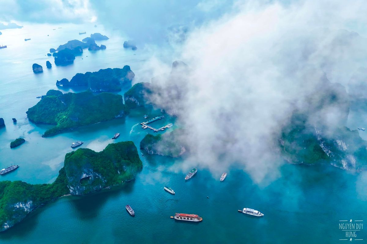 Titop Island from drone, Halong Bay _ Photo by Hung Nguyen Duy